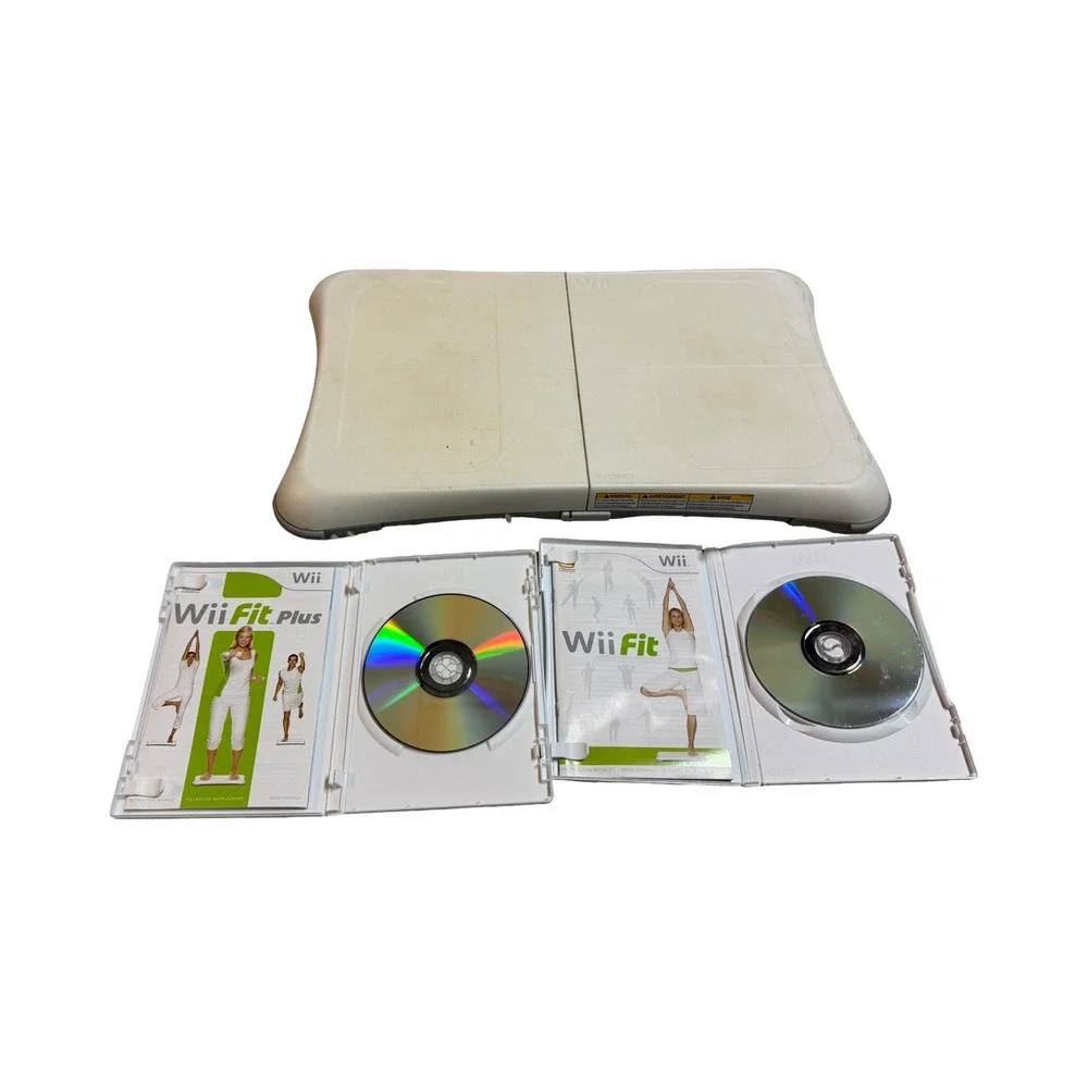Nintendo Wii Balance Board Bundle with Wii Fit and Wii Fit Plus Games